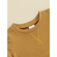 thumbnail image 6 of CIYCuIT Toddler Baby Boys Summer 2Pcs Outfits Short Sleeve Pocket T-Shirt Tops Casual Elastic Waist Shorts 6M 12M 18M  24M 3T Infant Loose Solid Color Short Pants Sets, 6 of 9