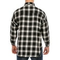 thumbnail image 6 of SHCKE Slim Fit Plaid Shirts Western Shirts Casual Button Down Long Sleeve Shirts Mens Long Sleeve Button-Down Plaid Shirts with Long Hem and Pocket Black 4XL/US XL size, 6 of 6