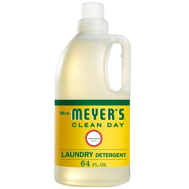 Mrs. Meyer's Clean Day Laundry Detergent Bottle, Honeysuckle, 64 fl oz