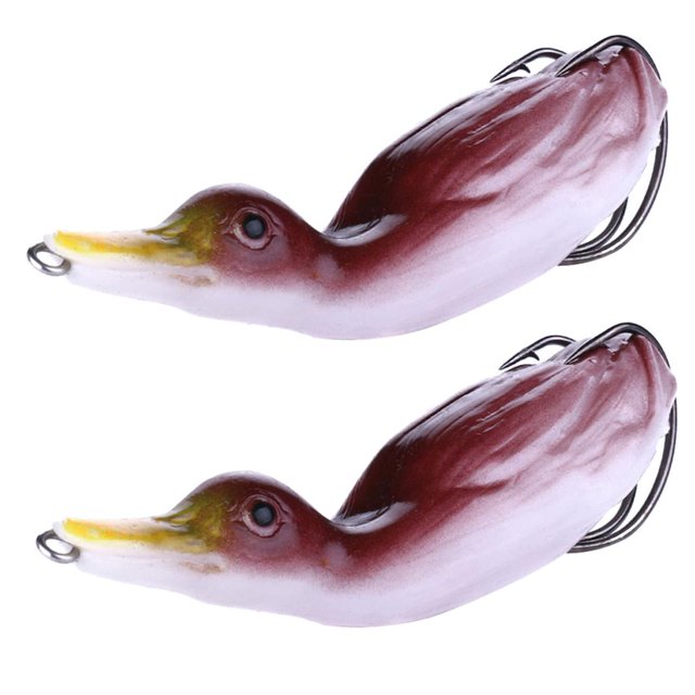 2 Piezas Señuelos de Pesca de 10pcspcs, Cm / 4,13 Pulgadas Cebo de Pesca Aparejos de Pesca Señuelo Suave café