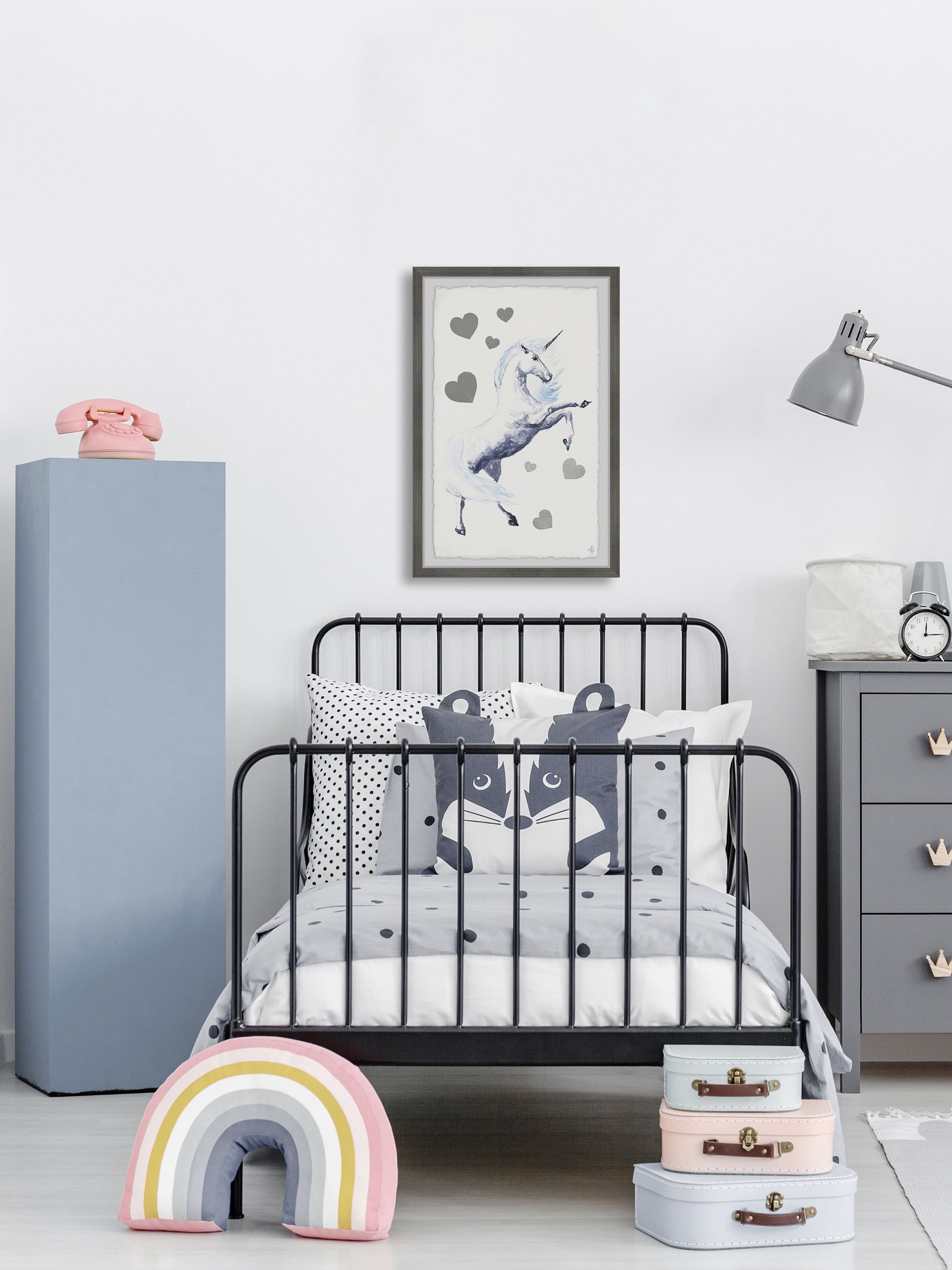 Marmont Hill Lovely Unicorn Framed Wall Art