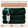 thumbnail image 6 of WISHEAD Electric Heated Throw Blanket with 9 Heat Levels & Auto Shut-Off, Plush Dual-Sided Flannel for Couch & Travel, Machine Washable, 50"x60", Green, 6 of 7