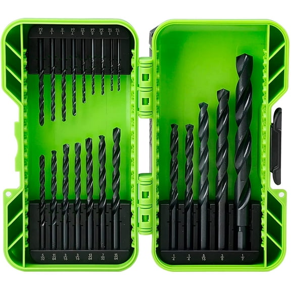 Greenworks 21-Piece Black Oxide Drilling Bit Set with Case