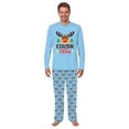 thumbnail image 3 of Cute Christmas Family Pajamas, Cousin Crew Reindeer Pajama Set, Cotton And Polyester Blend, 2 Pieces, 3 of 7