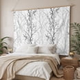thumbnail image 3 of Black Gray Tapestry for Bedroom Wall Hanging Tapestry, Pastoral Botanical Branch Aesthetics Ceiling Backdrop Tapestries Poster Blanket Wall Decor for Teens Room Living Room Dorm 59" x 79", 3 of 8