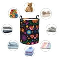 thumbnail image 6 of Balery Colorful Floral2 Round Laundry Basket with Handles Waterproof Freestanding Laundry Hamper for Clothes Toys in the Dorm and Family-Medium, 6 of 8