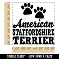 thumbnail image 2 of American Staffordshire Terrier Dog Paw Prints Fun Text Square Rubber Stamp Stamping Scrapbooking Crafting - Medium 1.75in, 2 of 7