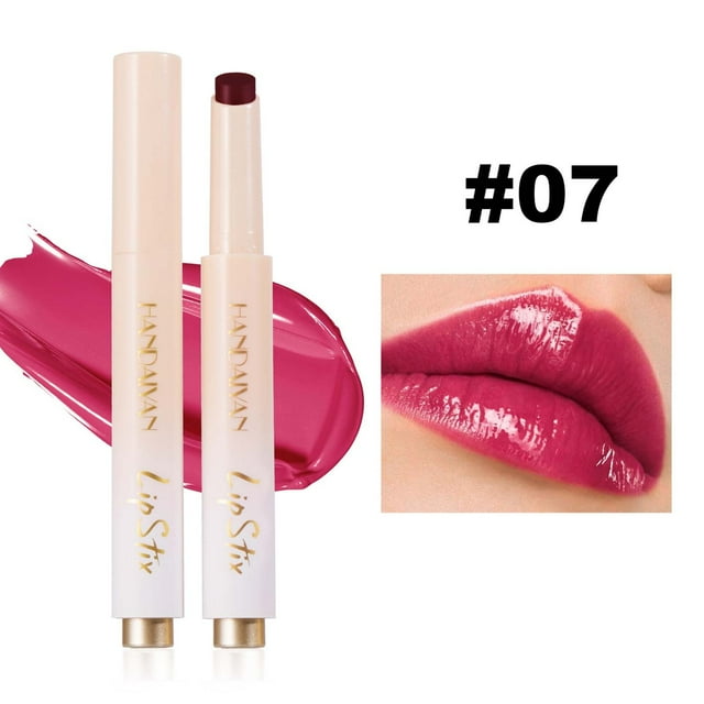 Hot6sl Ofertas de La Semana Lápiz Labial Hidratante a Presión Mirror Water Gloss En 8 Colores, Bálsamo Labial, Maquillaje de Labios, 1,8 G