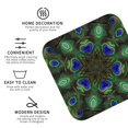 thumbnail image 4 of Fuzoiu Peacock Feathers Print Leather Coasters Set,Drink Coasters Set of 6,for Tabletop Protection, Durable PVC Coasters,Home Décor and Housewarming Gift,Square, 4 of 7