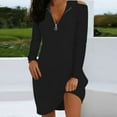 thumbnail image 2 of Kiplyki Fall Dresses for Women Over Sized Sweatshirt Round-Neck Ladies Solid Dresses, 2 of 6