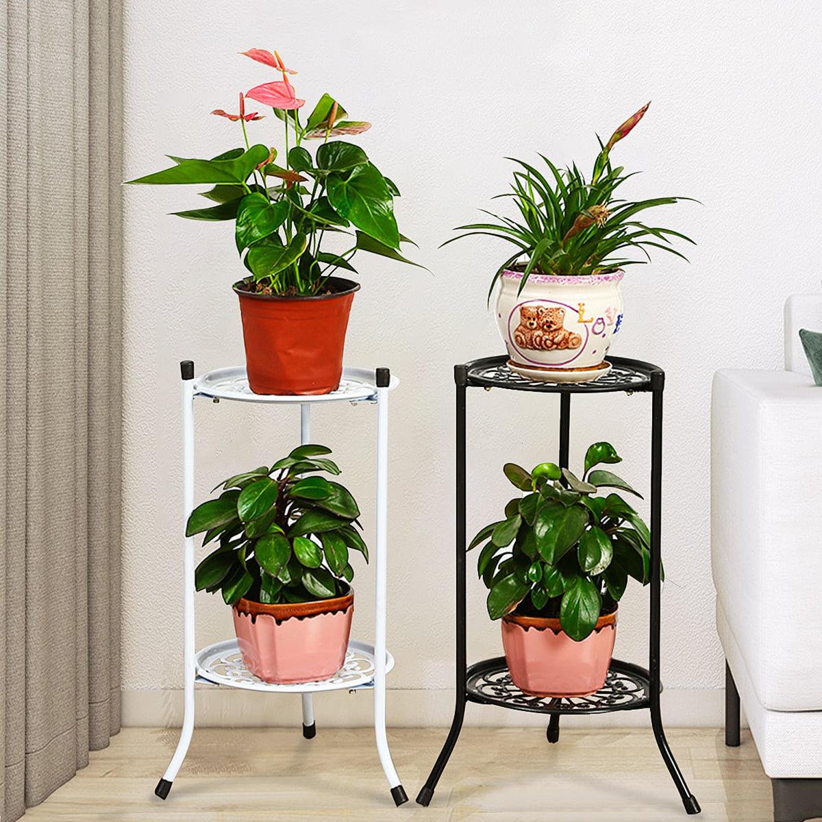 wrought iron plant stands indoor outdoor,metal tall plant stand iron flower  stand, pot holder pot supporting