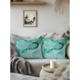 thumbnail image 3 of Outdoor Pillows Waterproof, Turquoise Marble Bedding Throw Pillows with Insert for Couch Sofa Bed, Nature Marble Stone Ripple Modern Art 16x16 Inch Pillowcases Decorative Patio Pillow Set of 1, 3 of 8