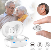 Jinghao Personal Sound Amplifier Product for Ears for Seniors Adults with Rechargeable Charging Box White