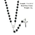 thumbnail image 5 of MOMOJIA Handmade Round Bead Catholic Rosary for Cross Religious Necklace Gifts for Men, 5 of 6