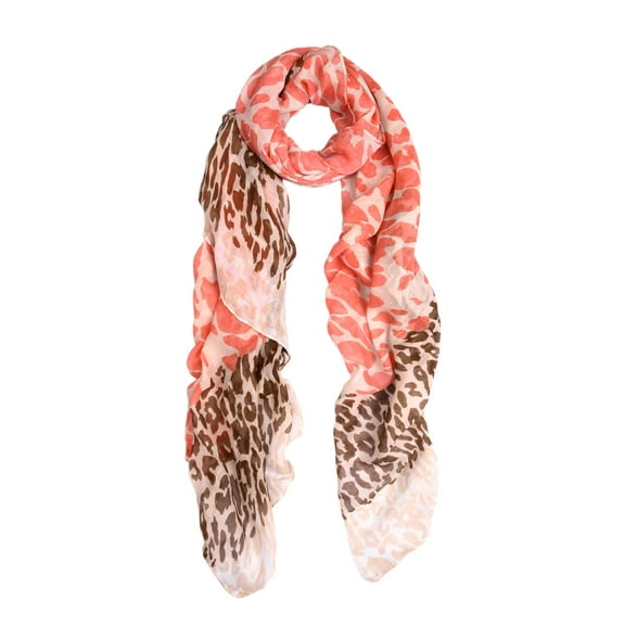 Premium Spot Leopard Multi Tone Animal Print Scarf