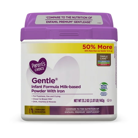 Parent S Choice Gentle Non Gmo Infant Formula Milk Based Powder With Iron 34oz