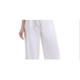 thumbnail image 2 of Calvin Klein Women's X Fit Solid Wide Leg Pants White Size 10, 2 of 3