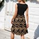 thumbnail image 4 of Vestido Corto para Mujeres Verano, Moda Impresión Botón Bolsillo sin Mangas Cuello Redondo para Casual Y Diario, 4 of 6