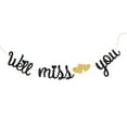 thumbnail image 1 of Black Glitter Banner Heart and Letter Printing Bunting Bachelor Party Flag Retirement Party Hanging Garland Decoration Layout Supplies, 1 of 5