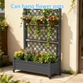 thumbnail image 4 of MINDYES Outdoor Raised Garden Bed With Trellis, Backyard Above Ground Large  Garden Planter Boxes with Legs & Wheels 43.43*18.27*64.29, 4 of 11