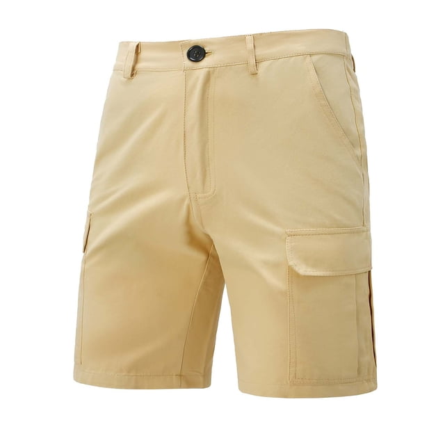Yuzhih Shorts Cargo de Randonnée pour Hommes Séchage Rapide Légers pour Extérieur avec Poches à Rabat pour Golf d'Été Décontracté