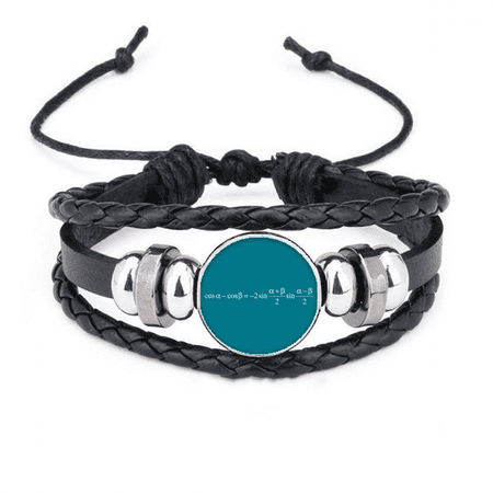 mathematical formula expressing cosine computation bracelet braided leather woven wristband