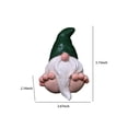 thumbnail image 3 of Décor de Nain de Jardin, Ornement de Nain en Résine Coloré, Statue Extérieure Résistante aux Intempéries pour Décoration de Cour, Patio et Pelouse, Vert, 3 of 6