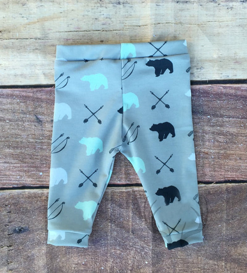 Lucky Child Baby Footed Pants 3 Pack Set Zoo Animals