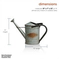thumbnail image 4 of Alpine Corporation 15" x 7" x 12" Rustic Metal Watering Can Décor, Silver, 4 of 13
