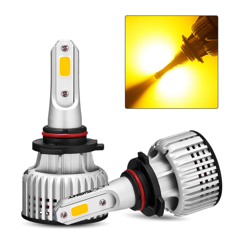 LED Headlight Bulbs 2-Pack Novsight 9006/HB4 10,000Lumens Extremely Bright High Power High Beam/Low Beam/Fog Light Bulb Conversion Kit 6000K Xenon White 