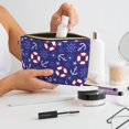 thumbnail image 6 of Makeup Bag - anchor starfish Swim ring Dark Blue Cosmetic Bag Portable Travel Toiletry Bag for Women Small Make Up Organizer Bag Zipper Pouch Travel Essentials, 6 of 8
