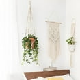 thumbnail image 2 of Ksopiavobs Macrame Plant Hanger Indoor Hanging Planter Basket with Wood Beads Decorative Flower Pot Holder No Tassels for Indoor Outdoor Boho Home Decor 35 Inch, Ivory (POTS NOT Included), 2 of 7