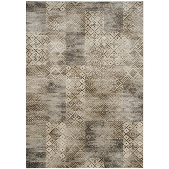 SAFAVIEH Vintage Julyan Geometric Area Rug, Stone, 6'7" x 9'2"
