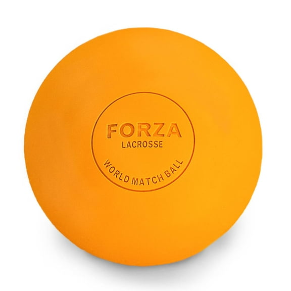 FORZA World Match Lacrosse Balls - Regulation Size – Durable & Grease Resistant with Solid Rubber Composition - Orange [Pack of 1]