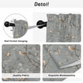 thumbnail image 5 of Tree Birds Tier Curtains, Vintage Grey Flower Floral Branch Spring Light Filtering Kitchen Curtains, 2Pcs Rod Pocket Half Window Treatments Panels for Sink Cafe Cabinet Camper 27.5x36 Inches, 5 of 9