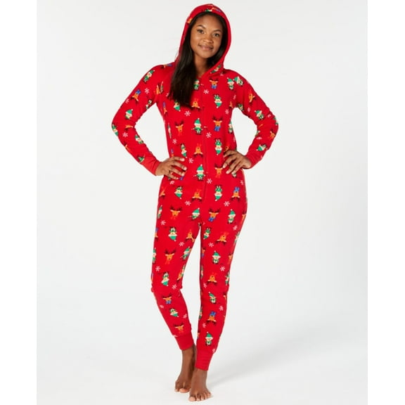 Family Pajamas Women's Elf Hooded One Piece Pajamas XXL