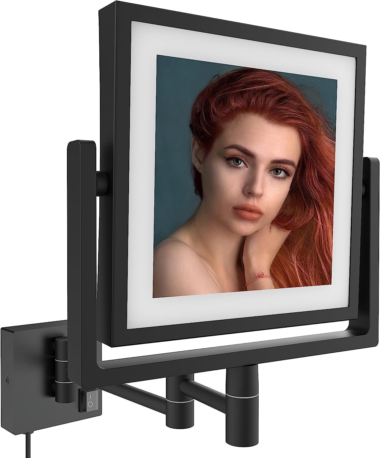 FIXSEN LED Illuminated Wall Mounted Double Sided Square Plugin Makeup
