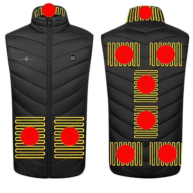 Heated Jackets for Men Zipper Control Usb Charging Block for Winter Outdoor