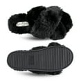 thumbnail image 6 of Jessica Simpson Womens Plush Cross Band Plush Memory Foam Slide Slipper, 6 of 9