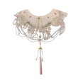thumbnail image 3 of Chal de cuello desmontable, chal de hombro bordado con borlas de cadena para mujer, cuello falso decorativo para espectáculo en el escenario, 3 of 8