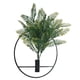 thumbnail image 2 of Decoración de pared con hojas artificiales | Aro colgante de metal redondo con follaje realista | Corona de plantas artificiales moderna para sala, dormitorio, oficina | Decoración para inauguración, 2 of 8