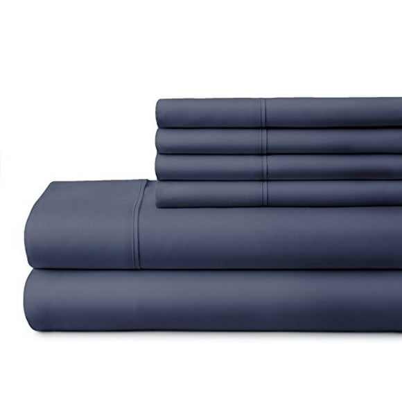 Ienjoy Home Set de sábana de 6 piezas, Rey de California, Armada Soft Essentials Juego De Sabanas