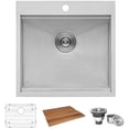 thumbnail image 7 of Ruvati USA RVU6421 20 x 12 in. Drop-in Topmount Laundry Utility Workstation Sink with 16 Gauge Stainless Steel, 7 of 7