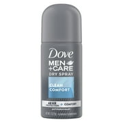 (2 pack) Dove Men+Care Antiperspirant Deodorant Dry Spray Clean Comfort, 1 oz