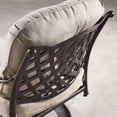thumbnail image 2 of Aluminum 42-in Square Patio Fire Table Set with Swivel Rocking Chairs, 2 of 12