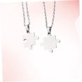 thumbnail image 6 of ELAYARD 2Pairs Couple Necklace Puzzle Shape Titanium Steel Neck Pendant Fashion Jewelry, 6 of 8