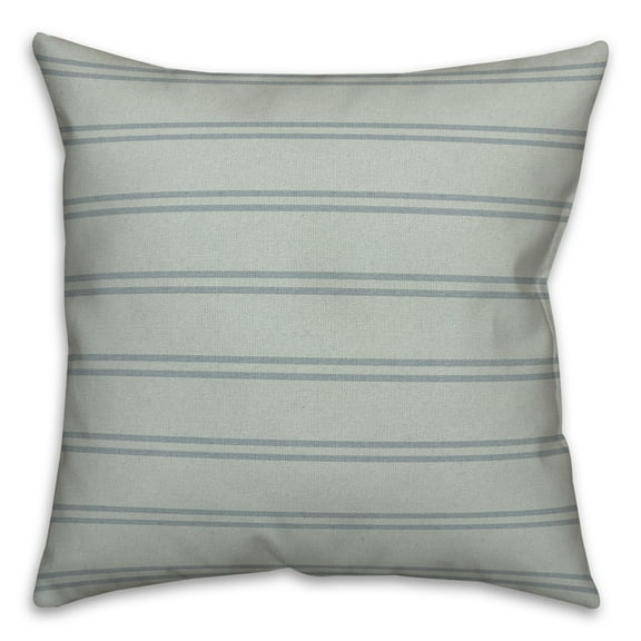 Creative Products Blue Stripe on Blue 18 x 18 Spun Poly Pillow