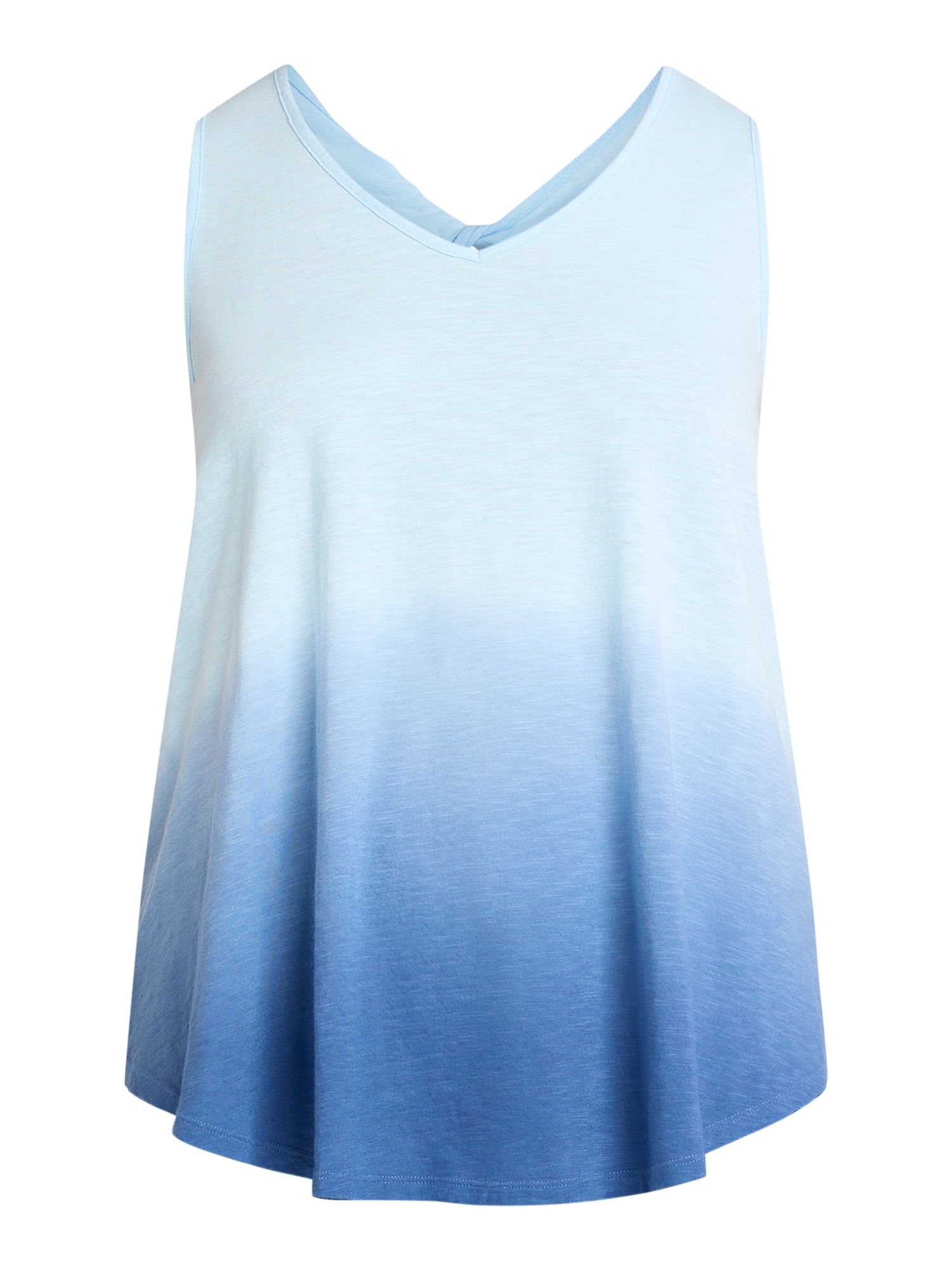 Terra & Sky Women’s Plus Size Twist Back Tank Top, Sizes 0X-5X