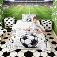 thumbnail image 2 of Erosebridal Sketch Soccer Twin Comforter Sets, Sport Bedding Set for Boys and Girls, Reversible 2-Piece, 1 Comforter and 1 Pillowcase, 2 of 6