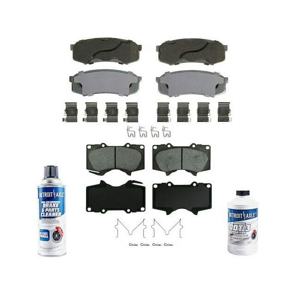 Brake Pad Set - Compatible with 2001 - 2007 Toyota Sequoia 2002 2003 2004 2005 2006